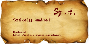 Székely Amábel névjegykártya